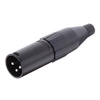 Amphenol Audio AC3MMB Cable Connectors 3 Pole XLR Male Cable Connector Machined Contacts Black Finish