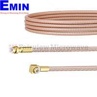 Fairview FMCA1449 Snap-On MMBX Plug to RA Snap-On MMBX Plug Cable RG316-DS Coax