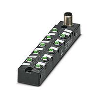 PHOENIX CONTACT 1197576 Circular Metric Connectors Sensor/actuator box   application: Standard   connection method: M8 socket Metal   number of slots: 10   number of positions: 3   coding: A - standard   slot assignment: single   status display: yes   pnp; master cable connection: M12 plug connection