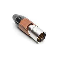 Amphenol Audio AX5M1M-AU Connectors 5P PIN M PLUG GLD W BRN MRK SLEEVE