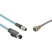 Omron Automation and Safety XS5W-T422-GMC-K Cat 5e 5M Cable 2End Conn. M12 RightAngle/ RJ45