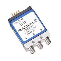 Radiall R595333110 Coaxial Switches SPDT Platinum SMA 6GHz Latching 24Vdc Positive common Pins terminals