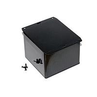 Hammond Manufacturing 1591VF2BK Flanged Enclosure ABS w/Bottom Flange 4.7x3.5x4.7" Black