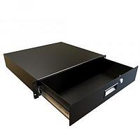 Hammond Manufacturing RDRW1900316BK1 Storage Drawer Lock Storage Drawer 2U x 16" Depth