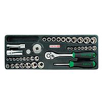TOPTUL GCAT4001- 40PCS - 1/4inch & 3/8inch DR. Socket Set (METRIC & SAE)