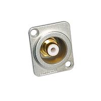 Amphenol Audio ACJD-WHT Panel Mount Jack RCA Jack nickell Gld contacts wht Insul