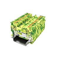 Amphenol Anytek APTS152PEYG00G DIN Rail Terminal Block APT 1.5mm2/1-1 PE YG Ground terminalSingle layer , 1in-1out Yellow-Green