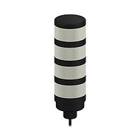 Banner Engineering TL70BGYR Modular Tower Light TL70 Tower Light; Black Housing: 4-Color Indicator; Voltage: 12-30 V dc; Environmental Rating: IP65; Input: Bimodal; Colors: Blue Green Yellow Red; 2 m (6.5 ft) Integral Cable