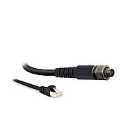 ODU CC10WAM084IYL003000 Ethernet Cables / Networking Cables Straight plug with screw-lock cable assembly, Ethernet 10 Gbit/s