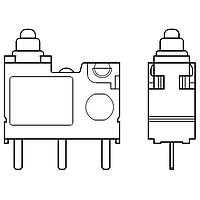 Panasonic Industrial Devices ASQ17410 Stroke SPDT 1mA to 100mA Pin Plunger, Solder