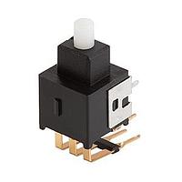 Same Sky (formerly CUI Devices) MPB05-2C54-R-CAP-R-D Sealed Push Button, DPDT, 5.4 mm Push, Right Angle Terminal, Red Cap, TH