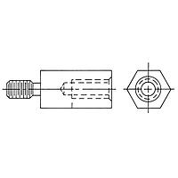 RAF Electronic Hardware 4550-440-S-12 Hex 1/4 Hex X 1-1/2 Length Hex Male-Female Standoff