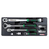 TOPTUL GCAT0803 - 8PCS 8PCS - Torque Wrench, Adaptor & Ratchet Handle Set