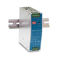Lantronix 25175 DIN Rail Power Supplies MEANWELL NDR-120-24_PS, 24VDCa.5A, UNIV AC, Indus, Din Rail