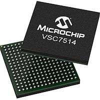 Microchip Technology VSC7514XKS Ethernet Switches 10 Port Industrial Ethernet Switch with 4 Integrated Cu PHYs