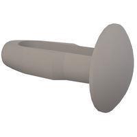 Essentra Components 27SNC1250125 Snap Clip Snap Clips, .125 Hole, .125 Panel Thk