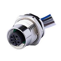 Same Sky (formerly CUI Devices) CDM1223-03A-FW-F9-050-67 Straight M12 Female Panel mount, Solder Type, Front Fastened PG9, ACode 3PIN , Screw Copper alloy, 050M