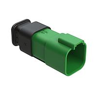 Amphenol SINE Systems AT04-6P-SR01GRN Receptacle 6 Position, Receptacle, Pin, SR01 Strain Relief (Standard Seal), Green Body