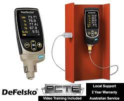Handheld dew point meter used for coating and surface condition checks