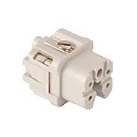 Molex / GWconnect 93601-0131 Inserts GWconnect Screw Terminal Insert, Female, 3-Pole, 10A, without Wire Protection, Gold (Au) Plated Contacts, Size 3A 21x21 , Grey