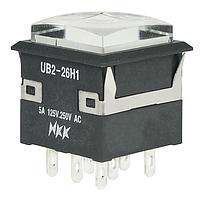 NKK Switches UB226KKW015D-1JB Pushbutton Switches 5A DPDT ON ON AMB