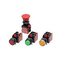 Omron Automation and Safety A22NL-BNA-TRA-G102-RC Pushbutton Switches Assm Flt Plas Bzl Red 1 NO/NC