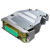 Amphenol Positronic RD37S120GVL0 Receptacle D-Sub Female Connector 37P Crimp Zinc Shell Backshell Assembly Lock Lever