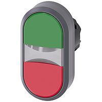 SIEMENS A6X30138604 Flat Button ILLUMINATED TWIN PUSHBUTTON. GREEN. RED
