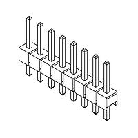 Amphenol Commercial Products G800LW589018EU Pin Strip Pin Header 2.54mm Pitch STR DIP,2x7Pin,Full G/F,NY6T,5.84mm*2.54mm*2.16mm,Color-Black