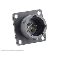 Eaton Souriau-Sunbank UTSX014E5PY Receptacles Square flange receptacle, without backshell, with 5 male solder contacts, IP68/69K in unmated conditions, keying Y