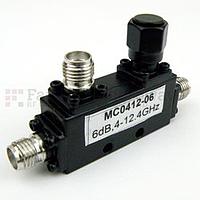 Fairview MC0412-06 SMA Directional Coupler 6 dB Coupled Port From 4 GHz to 12.4 GHz Rated To 50 Watts
