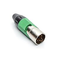 Amphenol Audio AX4M5M Cable Connectors 4P PIN M PLUG GREEN MARK SLEEVE
