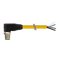 Murrelektronik 7700-12101-1500100 Connectors M12 male 90 with cable, TPE 4x18AWG ye UL/CSA, ITC/PLTC 1m