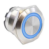 E-Switch PVHC7F23SS644 Anti Vandal Switch ANTI-VANDAL, 20A, SPST, Off-On, LED, Blue, IP67