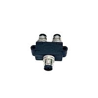 NorComp Y58-B05-FFFR001 Y-Adapter Female to Female to Female M12 Adapter 5 Position Y Splitter