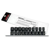 TOPTUL GDAG1001 - 10PCS 3/8 inch DR. Impact Universal Socket Rail Set