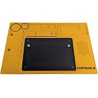 Chip Quik CQ-ESD-MAT-SILICONE-1 ORANGE ESD Silicone Mat ESD Silicone Soldering Mat - Black with Orange Base, 17 11/16in x 11 13/16 in