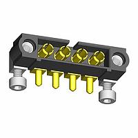 Harwin M80-5000000M7-04-333-00-000 Power to the Board 4 Pos. Male SIL Horizontal Throughboard Conn. Jackscrews