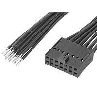 Molex 219659-1144 Rectangular Cable Assemblies Female-Pigtail (OTS) Cbl Assy Dual Row 600mm Tin Plating 14 Ckt Blk