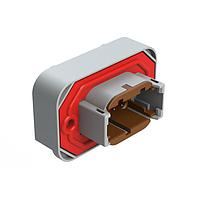 Amphenol SINE Systems ATM15-08PD-BM04 Connectors Str Flng Mnt PCB Rcp 8POS Gry Tin Cont D