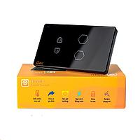 Datic DTSW02MD WiFi Datic Touch Switch 2 Button 1 Socket (Black)