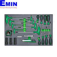 TOPTUL GED2224 Screwdriver, L-Type Two Way Ball Point & Hex Key Wrench Set (22 pcs)
