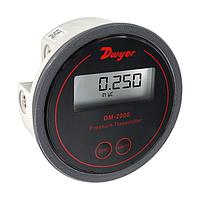 Dwyer DM-2004-LCD DM-2000 Differential Pressure Transmitter for Air & Gases, 4-20 mA (Differential, 1 inH₂O, Barbed Fitting, 1/8 in)