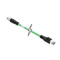 Molex 1201080522 Sensor Cables / Actuator Cables CSE M12ETH 4P DC MA STR RJ45 STR WSOR 2M