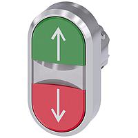 SIEMENS A6X30141131 Flat Button ILLUMINATED TWIN PUSHBUTTON. GREEN. RED