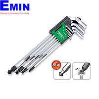 TOPTUL GAAL0926 Extra Long Type Ball Point Hex Key Wrench Set (9PCS, 1.5~10 mm)