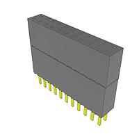 Samtec ESW-111-44-G-D Stackthrough .100" Elevated Socket Strip