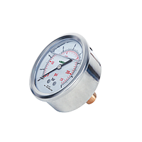 INSIZE 5207-C3D1L4W2R8 Bourdon Tube Pressure Gauges (Liquid Filled) (0~2.5bar/0~35psi; 1/8NPT; Ø40mm)