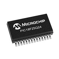 Microchip Technology PIC18F25Q24-I/SS Microcontrollers 32KB Flash, 2KB RAM, 512bytes EEPROM, MVIO, 10b ADC2, 8b DAC, ACP, Comp, PWM,