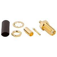 Amphenol RF 132176 Connectors SMA ST BLKHD CRIMP JACK 316 DBL BRAID